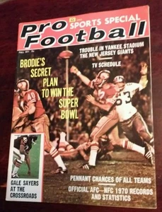 SB LI 1971 revista de fútbol profesional 49ers Patriots Falcons Steelers DULCE - Imagen 1 de 10