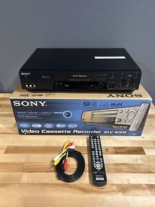 Sony SLV-N99 VCR 4-Head Hi-Fi VHS Video Recorder W/ Cable Remote SEE VIDEO
