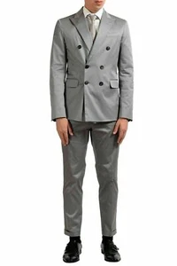 Dsquared2 "Napoli" Men's Gray Double Breasted Suit US 38 IT 48 - Picture 1 of 9