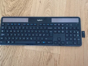 Logitech K750 Kabellose Solar Tastatur - OHNE Empfänger - Schwarz funktioniert - Photo 1/5