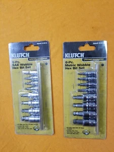 2 NEW KLUTCH 8-PC 1 METRIC & 1 SAE WOBBLE HEX BIT SET 41513 & 41514🤑FREE S&H🤑 - Bild 1 von 6