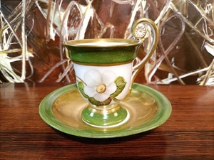 Fürstenberg Germany, Empire, edle Kaffeetasse mit Untertasse - Christrose - Picture 1 of 7