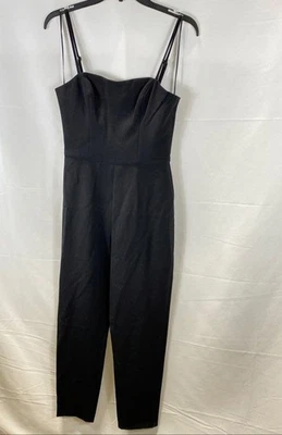 French Connection Whisper Sweetheart Neck Tapered Jumpsuit Black NWT Sz 2 - Image 1 of 4