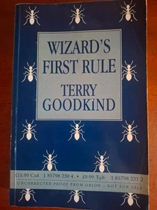Primera regla del mago de Terry Goodkind - Prueba sin corregir, n.º 41 de 600, rara - Imagen 1 de 8