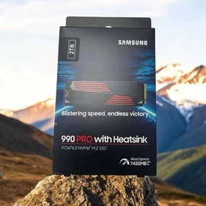 Samsung - SSD 990 PRO 2 To PCIe Gen 4x4 NVMe avec dissipateur thermique NEUF PS5 compatible SCELLÉ ! - Photo 1/1