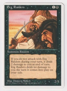 Miscut Erg Raiders NM 4th MTG Magic Factory Error Misprint Alpha Cut Corners! - Picture 1 of 2
