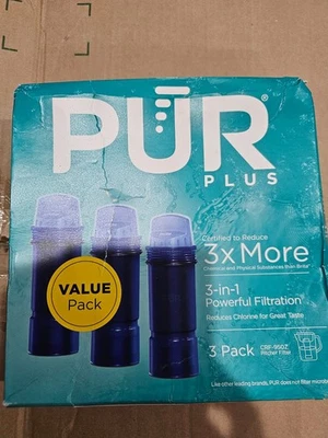 PUR  Plus 3X More Water Pitcher Replacement Filters, Reduces Chlorine, - Image 1 of 4
