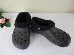 L/N! Crocs Mammoth EVO Black Fleece Lined Unisex Clog Shoes M-9, W-11 - Picture 1 of 9