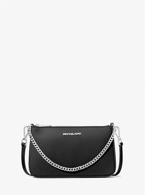 Bolso Bandolera Michael Kors Outlet Jet Set Mediano Cuero Saffiano - Negro Foto 1 de 3