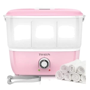 Elegant Pink Hot Towel Warmer with Automatic Shut-Off - Perfect for Home & Spa - Picture 1 of 9