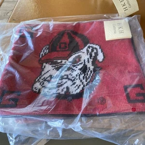 georgia bulldogs vintage Needlepoint Pillow 10x8 Cover Rare Great Gift - Picture 1 of 2