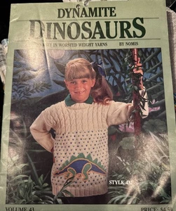 Nomis Dynamite Dinosaurs Knitting Patterns For Kids - Picture 1 of 3