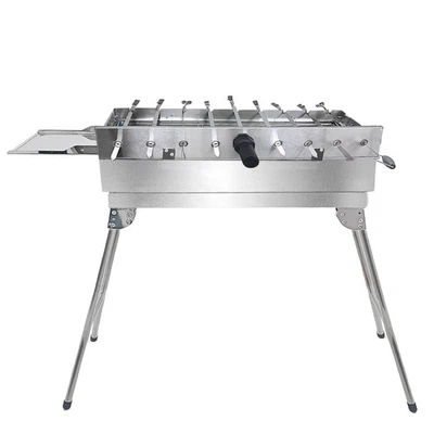 OLYMP HANDELS GMBH Mangal Set President Schaschlikgrill mit Drehspieß für 9 Spieße Edelstahl