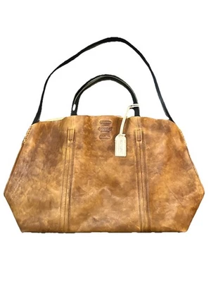 Old Trend Modern Vintage Leather Tote Satchel Bag Purse Large Brown - Image 1 of 4