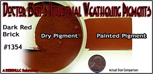 DARK RED BRICK Weathering Pigment Doctor Ben's Wood Plastic Metal Resin ons4621 - Picture 1 of 12
