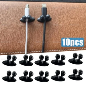 10x Car Phone Charger Wire Cord Cable Drop Clip Tidy Holder Organizer Line Fixer - Afbeelding 1 van 12