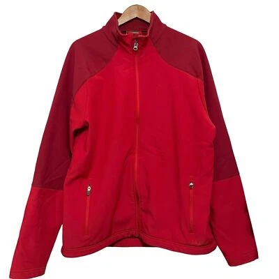 Vintage LL Bean Mens Soft Shell Jacket Size L Tall Red Full Zip Outdoor Gorpcore - Image 1 of 4