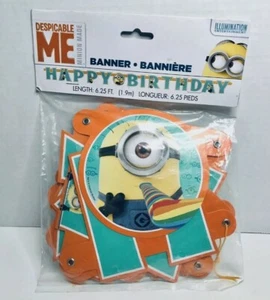 HAPPY BIRTHDAY BRIEF DESPICABLE ME KINDERPARTY GEBURTSTAG Flagge Banner Deko - Bild 1 von 1