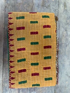 Indian Gudari Handmade Stitched Kantha Work Sleeping Mat Quilted Reversible - Picture 1 of 1