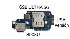 Für Samsung Galaxy S22 ULTRA 5G S908U Ladeanschluss Platine mit Sim Kartenleser/USA - Bild 1 von 2
