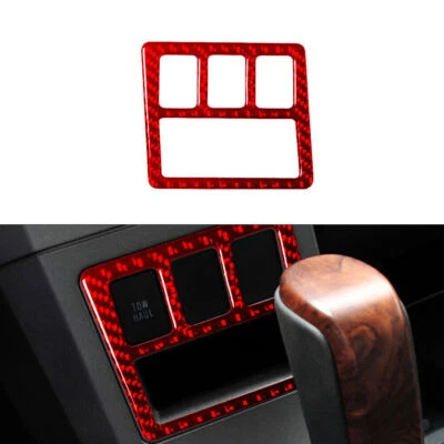 For Toyota Tundra Type B 2007-2013 Red Carbon Fiber Storage Above Gearbox  Trim - Изображение 1 из 4