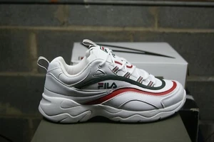 Womens Fila Ray White Green Red Green Sz 9 or 11 Leather Sneaker Shoe - Picture 1 of 4