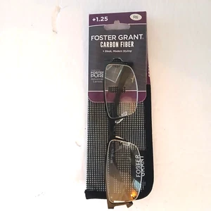 Foster Grant ~ Kohlefaser ~ Lesebrille +1,25 Neu mit Etui - Bild 1 von 2