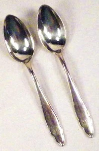 2 Silverplate Teaspoons Bruckmann & Sohne 90 Monogram A G #BMN14 Vintage - Picture 1 of 6