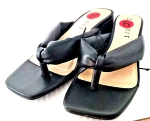 Esprit perizoma donna Flora nero 2 pollici tacco basso slide taglia 6 - Foto 1 di 5