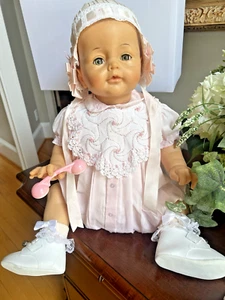 Bambola vintage ideale BYE-BYE BABY Playpal vinile 25" - Foto 1 di 13