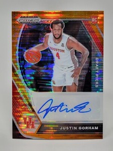 JUSTIN GORHAM RC 2021-22 PANINI PRIZM DRAFT ORANGE PULSAR ROOKIE AUTO SP /49