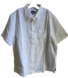 New With Defects American Giant Men’s Easy Linen Shirt White Color Size Large - Picture 1 of 6