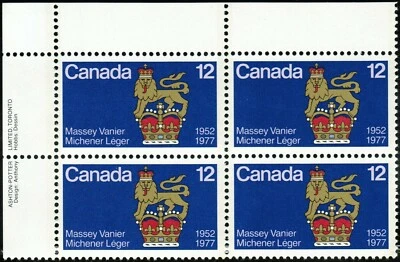 Canada sc#735 Canadian Governors General, UL Imprint Block, Mint-NH - Image 1 of 2