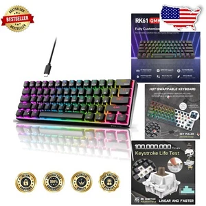 Lightweight 61-Key Mechanical Keyboard - QMK/VIA Programmable with RGB Backlight - Picture 1 of 10
