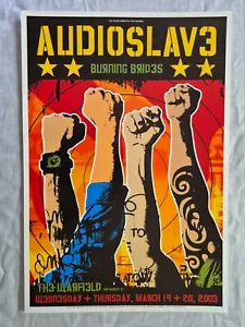 Poster concerto Audioslave & Burning Brides 2003, Bill Graham #298, 19" x 13" - Foto 1 di 6