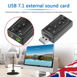 7.1 External USB Sound Card Audio Adapter AUX Headphone Microphone Converter - Bild 1 von 7