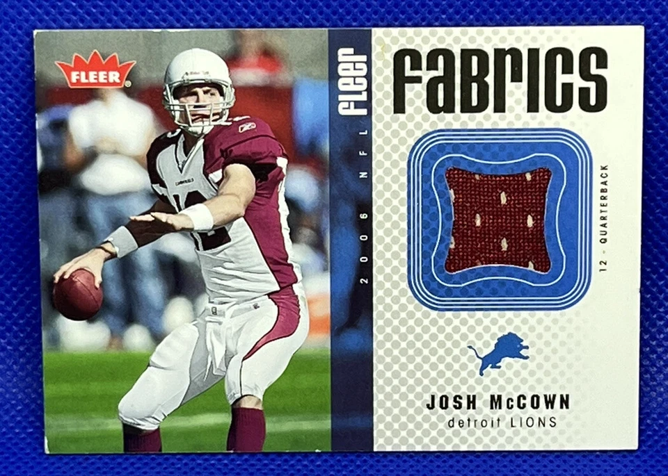 2006 Fleer Fabrics Josh McCown #FFJM memorabilia relic jersey raw ungraded card - Image 1 of 2