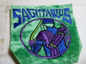 Sagittarius Zodiac Sign Archer Symbol Embroidered Large Vintage Patch - Picture 1 of 7