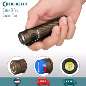 Olight Baton 3 Pro Wüstenbraun wiederaufladbar kühl weiß LED Taschenlampe - Bild 1 von 11