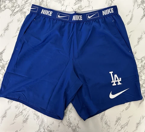 Nike Los Angeles Dodgers Player Authentic Performance Shorts Blue Men Size 2XL Cover