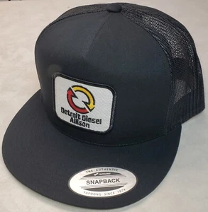 Detroit Diesel Allison Patch on Yupoong Trucker Hat/Classic 6006 Snapback Black - Picture 1 of 8