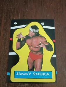 1985 Topps WWE Sticker Wrestling #7 Jimmy 'Superfly' Snuka (RC) (NRMT+) - Picture 1 of 2