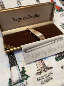 Original Box Only Targa by Sheaffer Pen Pencil Case and warranty Brown & Gold - Picture 1 of 9