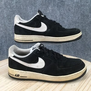 Nike Shoes Mens 11.5 Air Force 1 '07 Low Sneakers 315122-068 Black White Suede - Picture 1 of 17