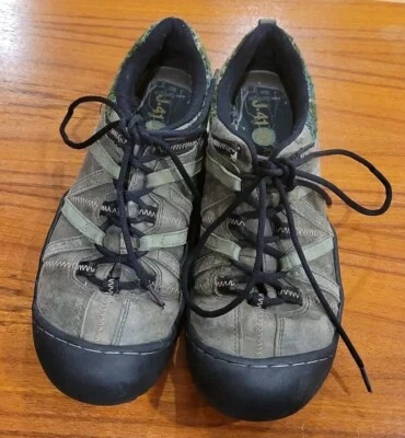 J-41 Adventure Cuero Tostado Verde Para Mujer 10M Zapatos de Senderismo Atléticos Caminar al Aire Libre Foto 1 de 4