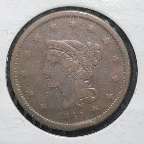 1840 Small Date Braided Hair Large Cent grades at Choice Fine Lot 84 Cover