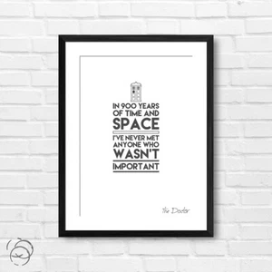 Póster impreso con cita del Doctor "En 900 años de tiempo..." cita de Doctor Who - Imagen 1 de 14