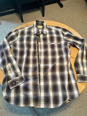 Camisa Beretta Trail cuello liso manga larga con botones para hombre XL 100 % algodón Foto 1 de 4