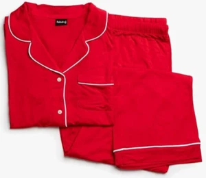 Pottery Barn Fabdog Red Modal Human Pajamas, Unisex Large, Two-Piece - Picture 1 of 5