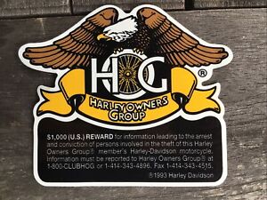 Harley Owners Group Aufkleber Sticker Decall (1000$ Reward…) Harley Davidson HOG